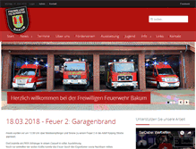 Tablet Screenshot of feuerwehr-bakum.de